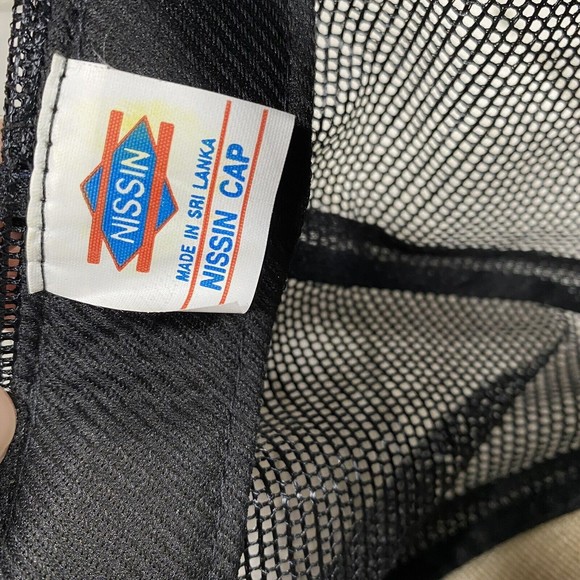 Vtg Nissin Snapback Black Trucker Hat Mesh Foam Cap Wayne Peterson Home Repairs - Picture 5 of 5